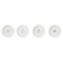 Load image into Gallery viewer, 4 Modern Locus White Designer Plate set with quotes
