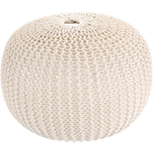 Load image into Gallery viewer, MANGY CREAM KNITTED POUF - FUNKCHEZ