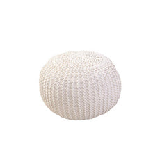 Load image into Gallery viewer, MANGY CREAM KNITTED POUF - FUNKCHEZ