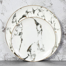 Load image into Gallery viewer, 2 plates from the Marbella dinnerware set in an 8 inch and 10 inch