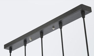 BLACK RECTANGLE PLATE FOR 5 PENDANT LIGHTS