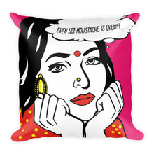 Load image into Gallery viewer, indian girl in love printed on a throw pillow -FunkChez