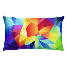 Load image into Gallery viewer, Maya rectangular throw cover in abstract colours with pillow - FunkChez