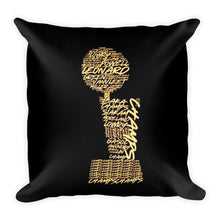 Load image into Gallery viewer, nba trophy champion names printed on a throw pillow -FunkChez
