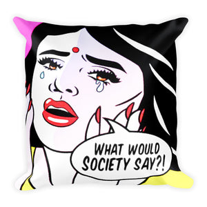 funny indian print on a cushion cover - Funkchez