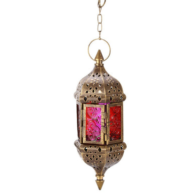 red moroccan lamp