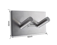 Load image into Gallery viewer, 2 NORMAN STAINLESS STEEL HOOKS WITH SIZE DIMENSIONS