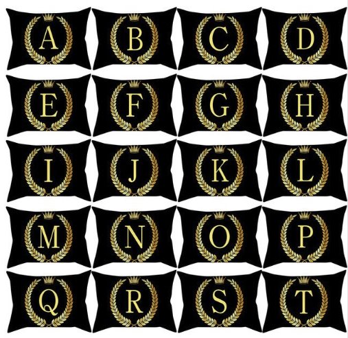 PERSONALIZED LETTER CUSHION COVERS FunkChez
