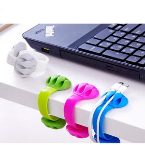 Office Multi-Functional Headphones Cable Winder Data Cable Organizer Cord Holder Charging Cord Desk Cable Clip