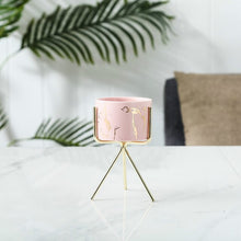 Load image into Gallery viewer, Nordic Gold Infused Porcelain Marble Planter
