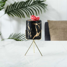 Load image into Gallery viewer, Nordic Gold Infused Porcelain Marble Planter