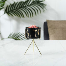 Load image into Gallery viewer, Nordic Gold Infused Porcelain Marble Planter