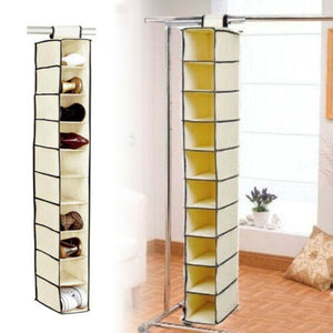 10 Pockets Hanging Shoe Organizer for your Wardrobe