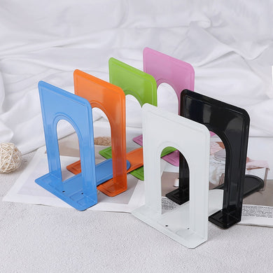 Colourful Anti-skid Metal Bookends Shelf Book Case Suited for Home and Office Practical Bookends Stationery