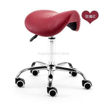 Load image into Gallery viewer, H Massage Pedicure Chair Stool Saddle Leather Upholstery Spa Tattoo Beauty Facial Massage Chair Giraffe Office Chair