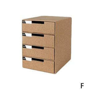 Desktop File Storage Finishing Box Multi-layer DIY Drawer Desk Organizer Cabinet Office File Holder Cabinet Stationery Pape P9Q3