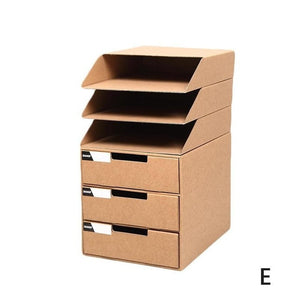 Desktop File Storage Finishing Box Multi-layer DIY File Office Drawer Holder Paper Organizer Desk Cabinet Cabinet Stationer F5K2