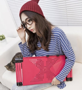 SUFEILE laptop stand MultiFunctional Folding Laptop Table Desk Bed Sofa Tray 360 rolling Adjustable Portable Notebook Desk SE20
