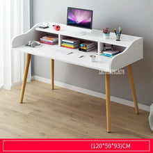 Load image into Gallery viewer, B2658 120cm Economic And Creative Wood Simple Office Desk Double Layer Student Writing Laptop Desk Bedroom Modern Computer Desk