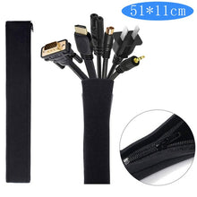 Load image into Gallery viewer, Cable Management Sleeve Cords Organizer Wire Hider Protector Flexible Cable Sleeve Wrap Cover for Office/ Computer / Home