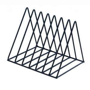 Nordic Minimalist Iron Wire Desktop Bookshelf Holder Metal Bookend for Home Office Newspaper Magazine Organizing Table Decor