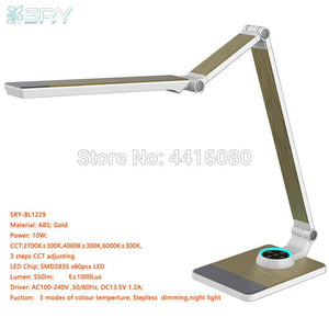 Italian Design Eye protection led desk lamp Stepless dimming 2700k-6500k LED night light 5V/1A USB Charging  Long arm desk lamps