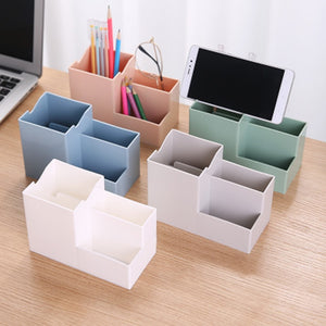 1 PCS TV remote control plastic storage rack mobile phone holder washable home office storage box desktop pen holder organizer