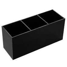 Load image into Gallery viewer, 3 Slots Pen Holder Desk Organizer Acryl Pen Storage Box Container Pencil Holder Makup Brush Storage Box Home Office Organizer