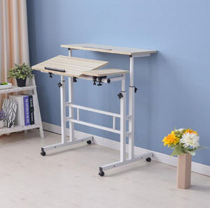 Bondi  - Standing height adjustable computer desk with keyboard mouse tray for home office working
