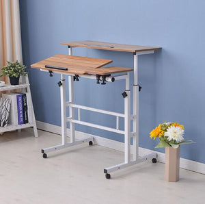 Bondi  - Standing height adjustable computer desk with keyboard mouse tray for home office working