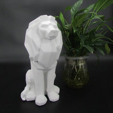 Load image into Gallery viewer, Creative Lion Resin Statue Abstract Black White Lion Animal Power Figurine Sculpture For Home Decorations Attic Ornaments Gifts