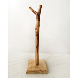 wooden horn shaped country style toilet roll holder stand - funkchez