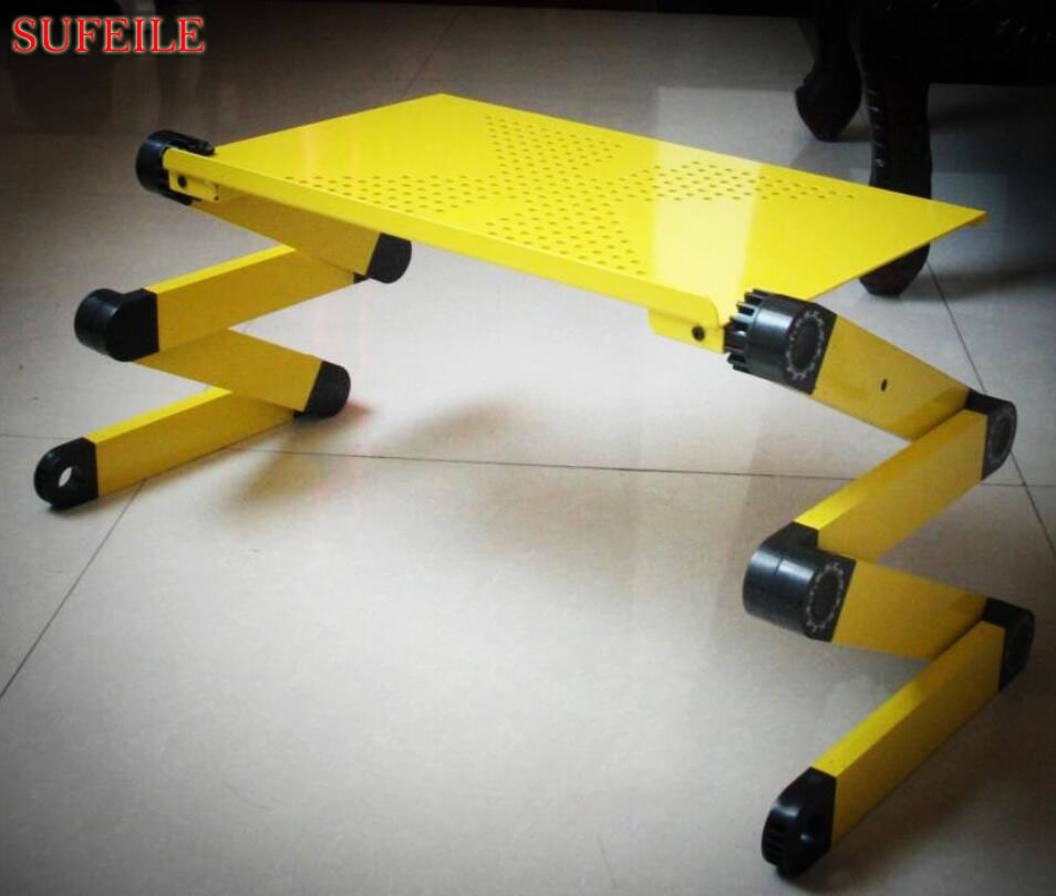 SUFEILE laptop stand MultiFunctional Folding Laptop Table Desk Bed Sofa Tray 360 rolling Adjustable Portable Notebook Desk SE20