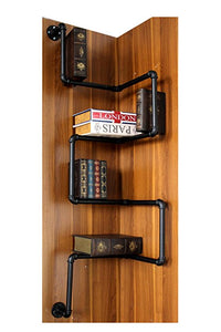 INDUSTRIAL BOOK RACK ON A WALL