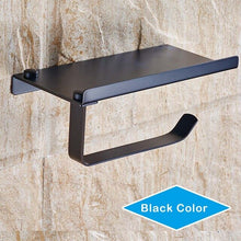Load image into Gallery viewer, The Loo Ledge: Single Toilet Paper Holder with Phone Shelf - Note: Stainless Steel Construct