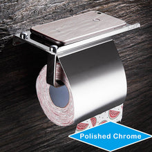 Load image into Gallery viewer, The Loo Ledge: Single Toilet Paper Holder with Phone Shelf - Note: Stainless Steel Construct