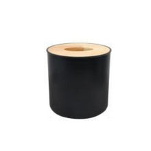 Load image into Gallery viewer, black banbo tissue box holder with wooden lid  funkchez