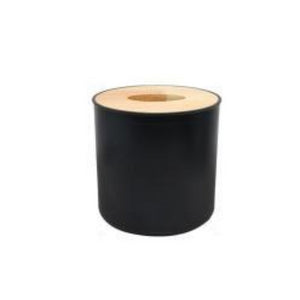 black banbo tissue box holder with wooden lid  funkchez