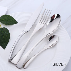 4 cutlery pieces in silver colour from the nordane cutlery set collection