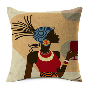 cushion cover with a printed african girls image