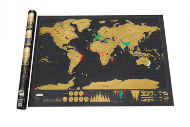 Map World Black  Scratch Off Where You Have Been