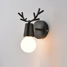 Load image into Gallery viewer, Ahorn wall lamp with black base and bulb FunkChez