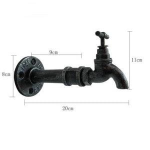 julius wall bracket in the shape of a tap with measurements