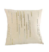 Load image into Gallery viewer, cream coloured cushion cover with gold designs printed FunkChez