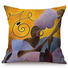 Load image into Gallery viewer, cushion cover of an african lady wearing a large pink turban