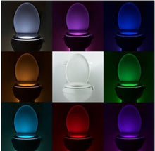 Load image into Gallery viewer, motion sensor 8 led changing toilet bowl lights FunkChez