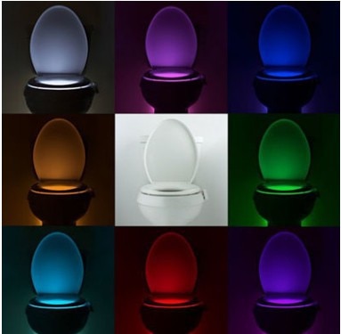 motion sensor 8 led changing toilet bowl lights FunkChez