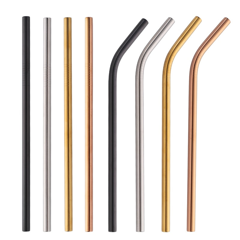 Stainless Steel Straws, Set of 4 + Reviews