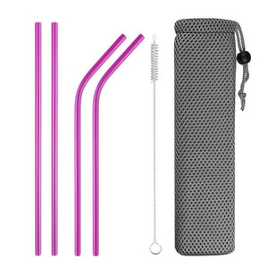 Travelling Reusable Metal Drinking Straws Stainless Steel