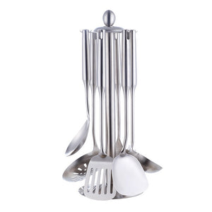 6 metallic silver utensils from the posche utensil collection FunkChez
